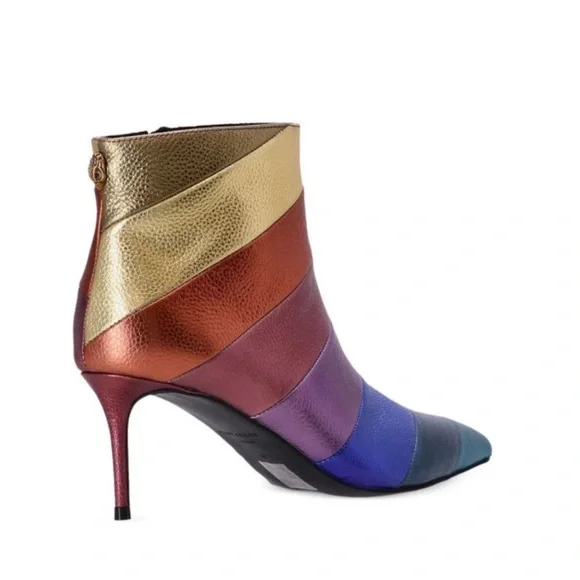 Kurt Geiger Belgravia 65mm metallic-finish ankle boots Size 8.5 - Picture 4 of 4